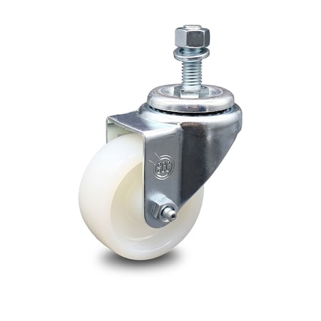 Service Caster 3 Inch Nylon Wheel Swivel 12mm Threaded Stem Caster SCC-TS20S314-NYS-M1215